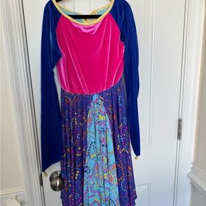 Twirly Girl Pink Raglan Long Sleeve Sundress